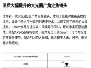 佳能35定焦镜头的性能与表现（解析佳能35定焦镜头的画质、对焦速度和适用场景）